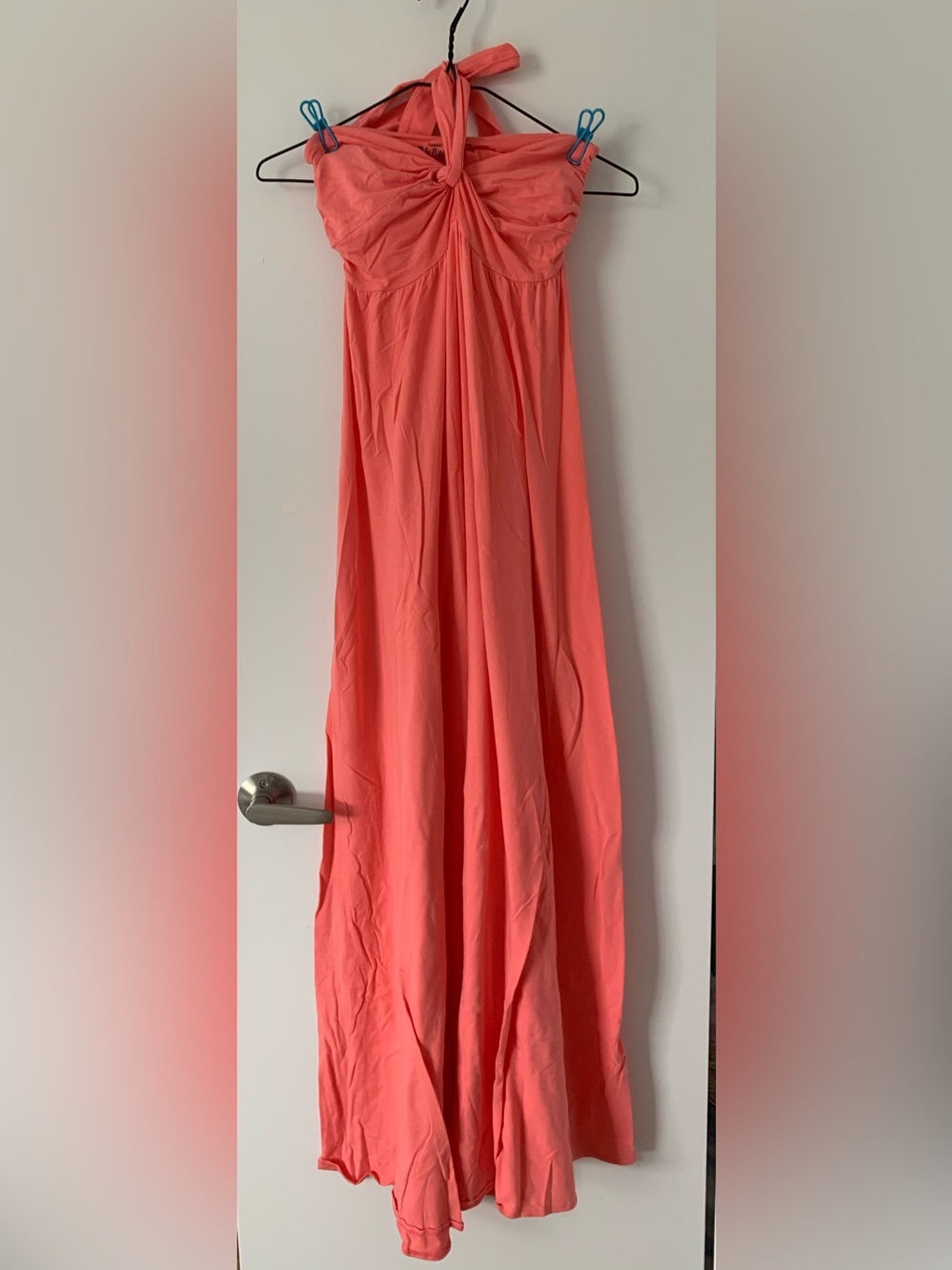 Victoria Secrets Halter Maxi Dresses— Coral & Black